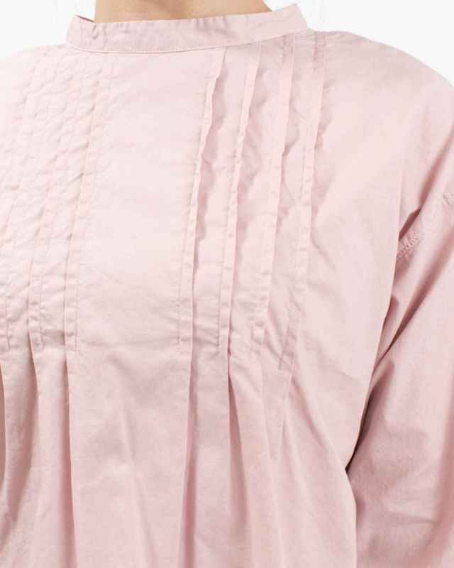 SK8121256  SUN VALLEY 30コットン平織 日本製品染 タックブラウス