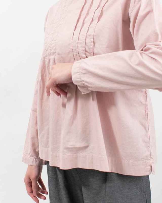 SK8121256  SUN VALLEY 30コットン平織 日本製品染 タックブラウス