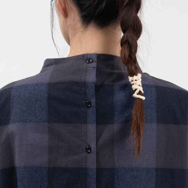 SUN VALLEY ブロックチェック2WAYモックネックプルオーバー