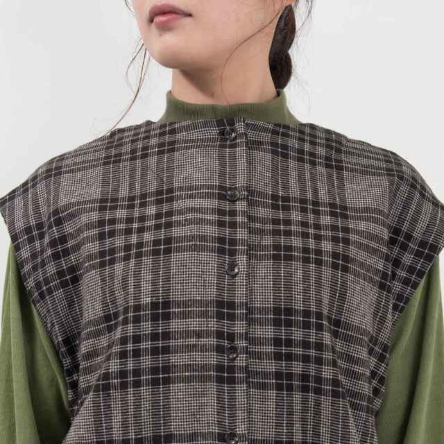 SK8135240  SUN VALLEY コットン平織×二重織起毛2WAYベスト