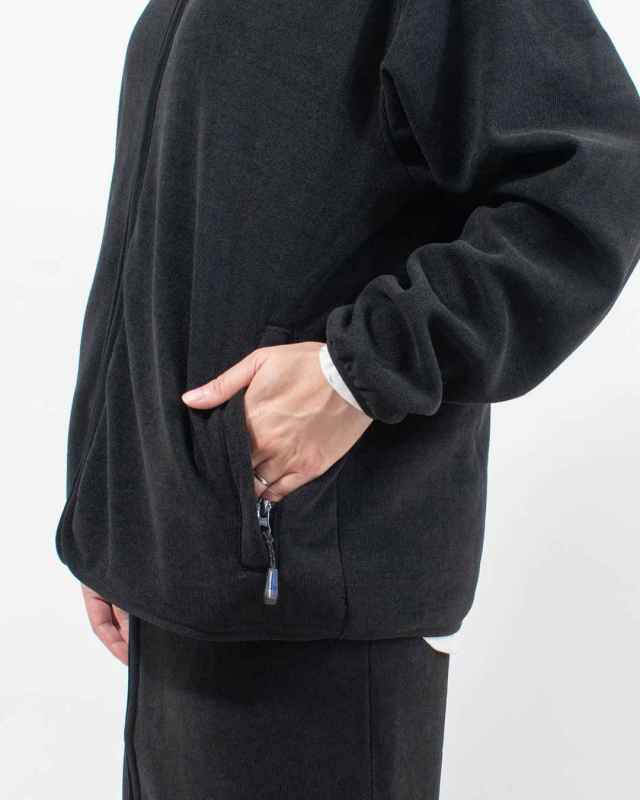 TM252KF00160 THOUSAND MILE KNIT FREECE ZIP CARDIGAN