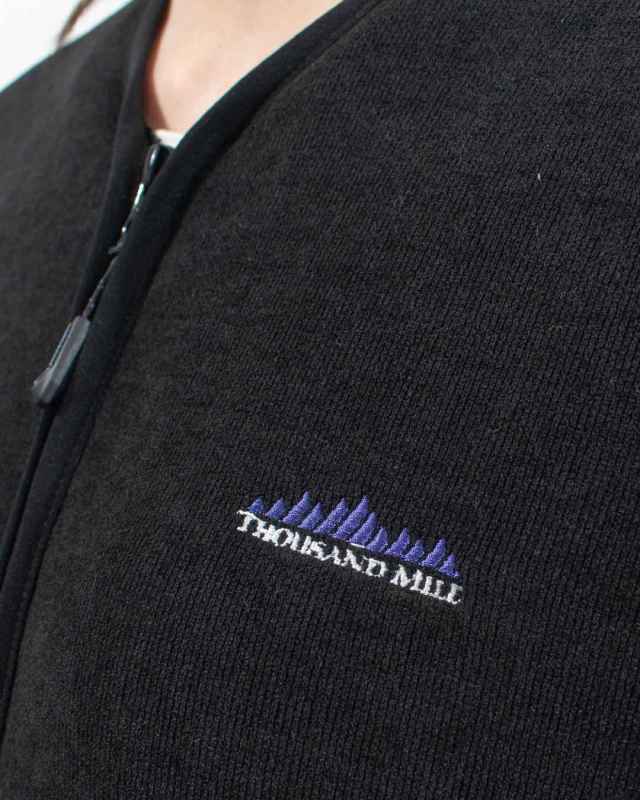 TM252KF00160 THOUSAND MILE KNIT FREECE ZIP CARDIGAN