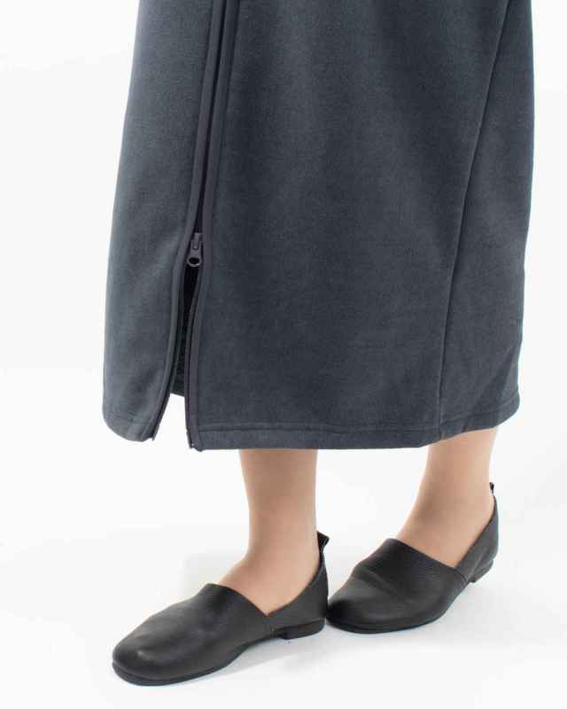 TM252KF00202 THOUSAND MILE KNIT FREECE FRONT ZIP SKIRT