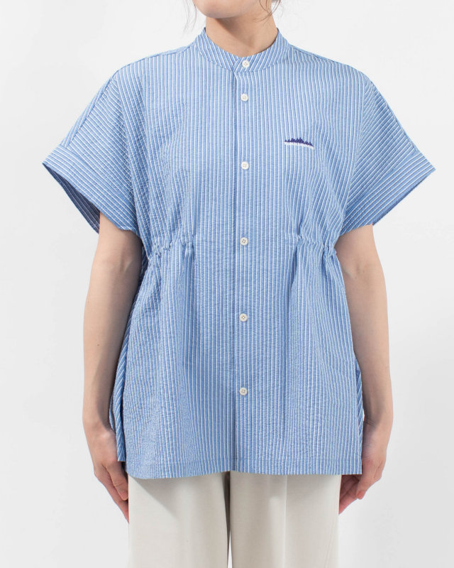 TM261ST00262  THOUSAND MILE WAIST DRAWCODE SHIRT SEERSUCKER STRIPE