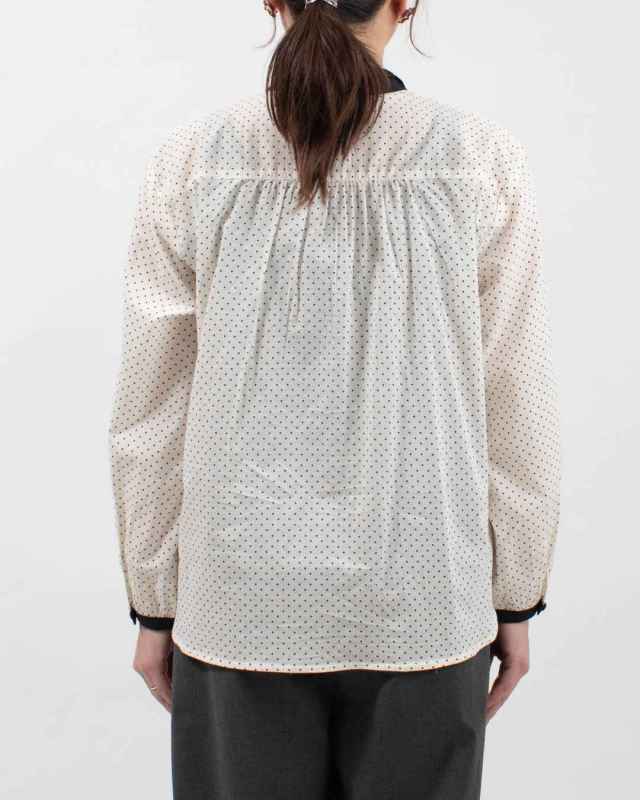 TZ261C-BR43  le ciel a tempsdoux ドットプリントブラウス