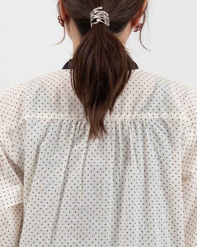 TZ261C-BR43  le ciel a tempsdoux ドットプリントブラウス