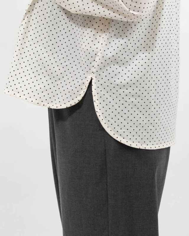 TZ261C-BR43  le ciel a tempsdoux ドットプリントブラウス