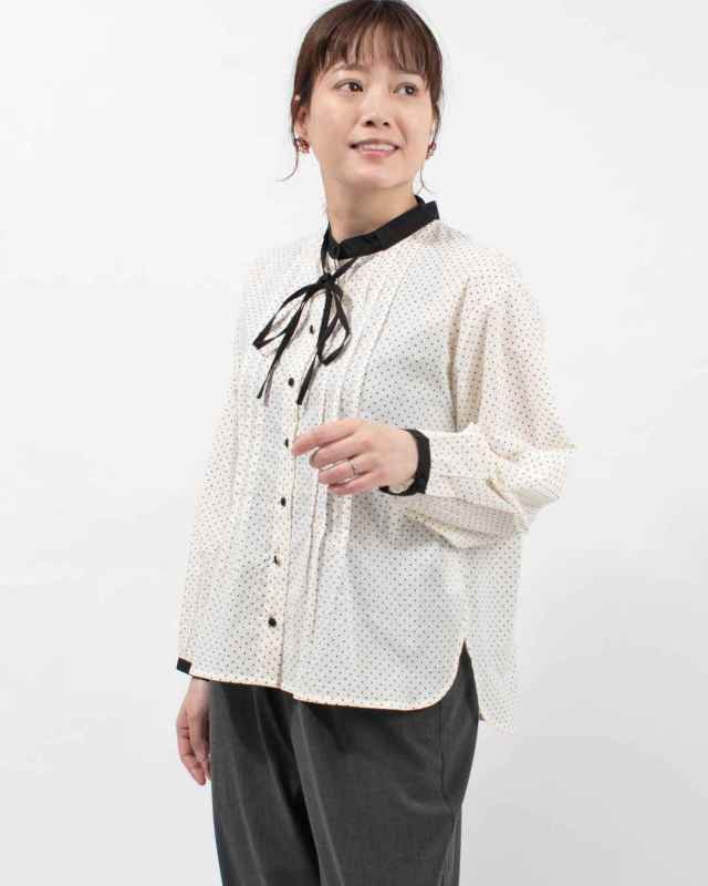 le ciel a tempsdoux ドットプリントブラウス｜ナチュラルファッション