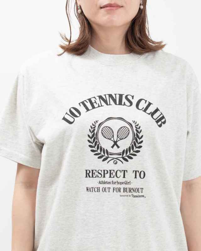 UNIVERSAL OVERALL ユニバーサルオーバーオール STONE WASH TENNIS S/S TEE U2513209-A ユニセックス カジュアル アメカジ アウトドア プリントTシャツ 夏 大人 UNIVERSAL OVERALL STONE WASH TENNIS S/S TEE｜ナチュラル