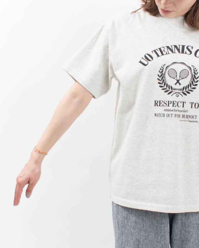 UNIVERSAL OVERALL ユニバーサルオーバーオール STONE WASH TENNIS S/S TEE U2513209-A ユニセックス カジュアル アメカジ アウトドア プリントTシャツ 夏 大人 UNIVERSAL OVERALL STONE WASH TENNIS S/S TEE｜ナチュラル