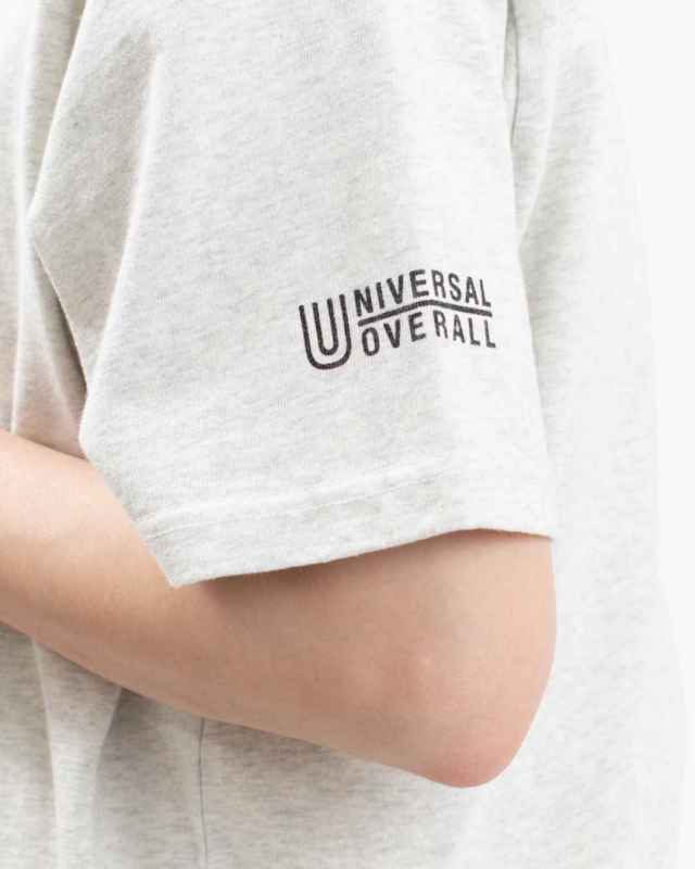 UNIVERSAL OVERALL ユニバーサルオーバーオール STONE WASH TENNIS S/S TEE U2513209-A ユニセックス カジュアル アメカジ アウトドア プリントTシャツ 夏 大人 UNIVERSAL OVERALL STONE WASH TENNIS S/S TEE｜ナチュラル