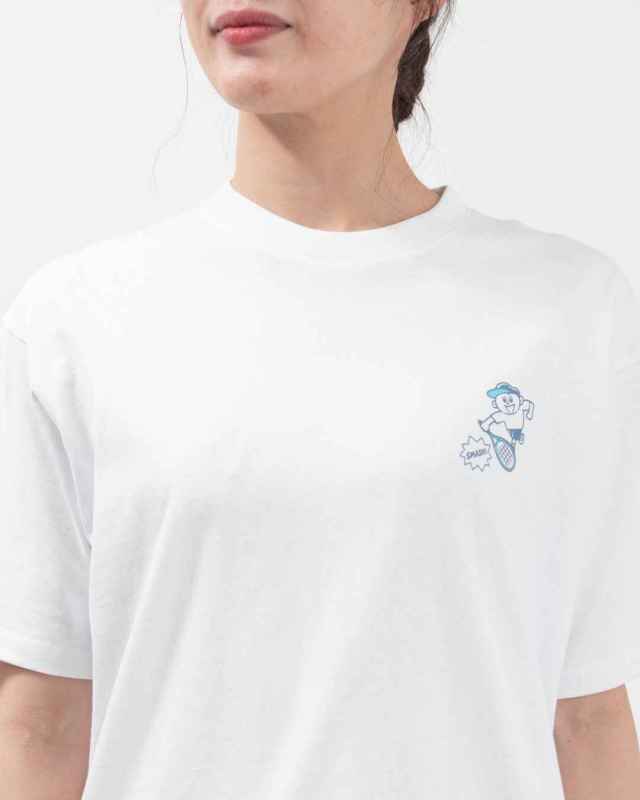 UNIVERSAL OVERALL ユニバーサル オーバーオール Windy.Jr TENNIS S/S Print Tee U2513209WJ ユニセックス Tシャツ アウトドア カジュアル レジャー プレゼント UNIVERSAL OVERALL Windy.Jr TENNIS S/S Print Tee｜ナチュラル