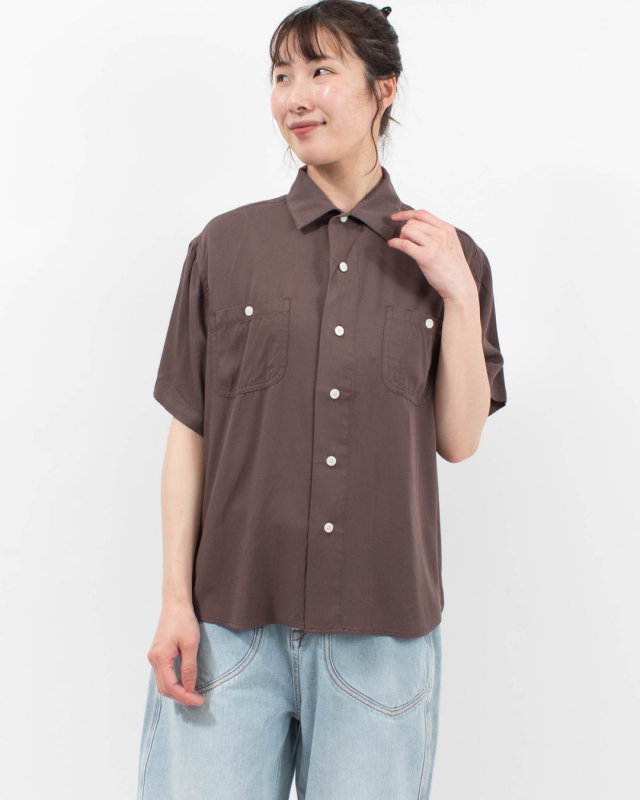 U2613120  UNIVERSAL OVERALL OPEN COLLAR S/S SHIRT