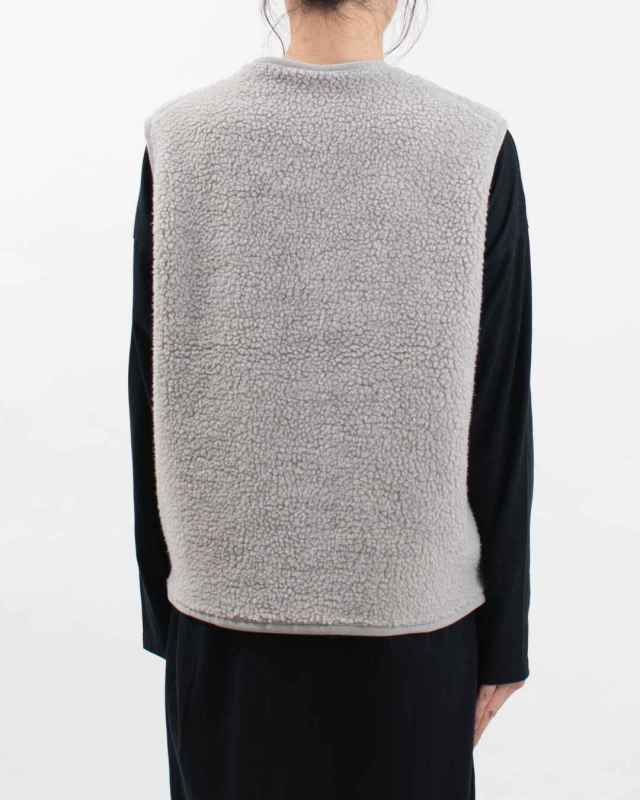 VINCENT MIREILLE BOA VEST（SOLID)｜ナチュラルファッション