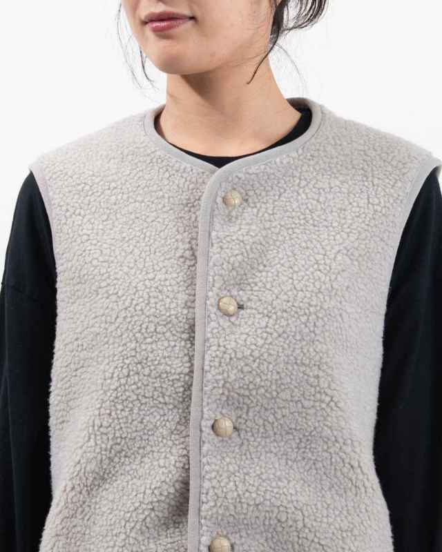 VINCENT MIREILLE BOA VEST（SOLID VINCENT ET MIREILLE（ヴァンソン エ ミレイユ） ボアベスト ソリッド