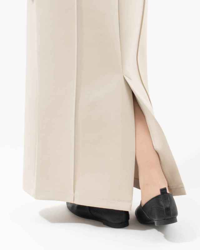 WQS7107  hunch きれいめダンボール ピンタックロングスカート