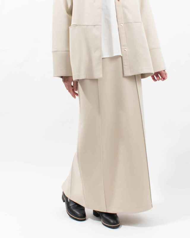 WQS7107 hunch きれいめダンボール ピンタックロングスカート