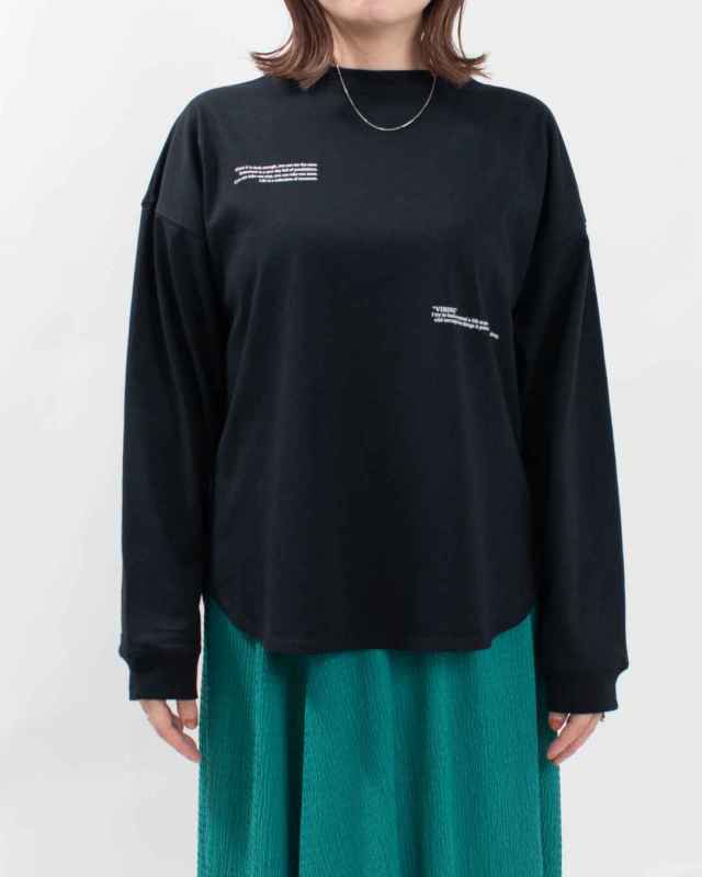 hunch ハンチ USAコットン×OE天竺 ロゴロンT WTS6960 ナチュラル ファッション ママ 服 30代 40代 50代ファッション カジュアル キレカジ ロゴ シンプル hunch USAコットン×OE天竺 ロゴロンT｜ナチュラルファッション