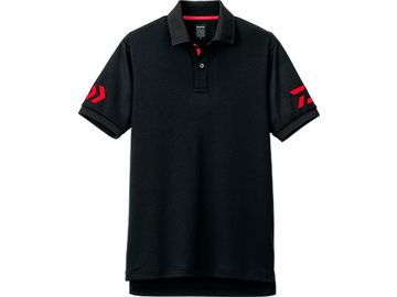 ダイワ(Daiwa) DE-7906 半袖ポロシャツ ブラック×レッド
