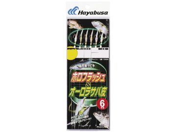 ハヤブサ(Hayabusa) SS-046 実戦サビキ オーロラサバ皮&ホロフラッシュ 6本鈎