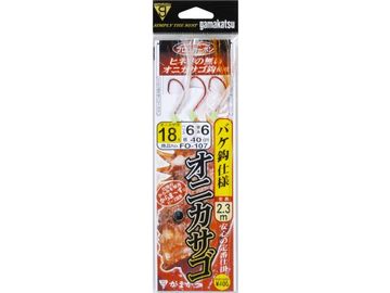 がまかつ(Gamakatsu) FO-107 オニカサゴ仕掛 バケ鈎仕様 18号-6号
