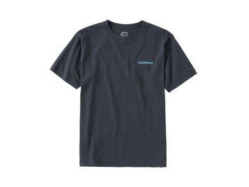 シマノ(SHIMANO) SH-004V オーガニックコットン ロゴ Tシャツ ネイビー L