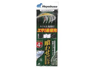 ハヤブサ(Hayabusa) SS434 落し込みスペシャル キツネ太地胴打 シルバー＆ホロフラッシュ フラッシャー 4本鈎 10号-10号