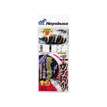 ハヤブサ(Hayabusa) HN105 ひとっ飛び ケイムラサバ皮レインボー＆から鈎80cm