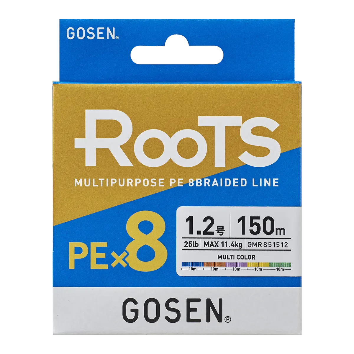 ゴーセン（GOSEN） ROOTS PEX8 300m　マルチカラー