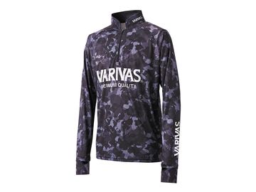 バリバス(VARIVAS) VAZS-23 ドライハーフジップ 長袖 ブラックカモ