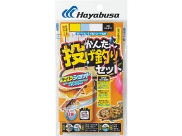 ハヤブサ(Hayabusa) HA310 ライトショット かんたん投げ釣りセット 立つ天秤 2本鈎 ピンク