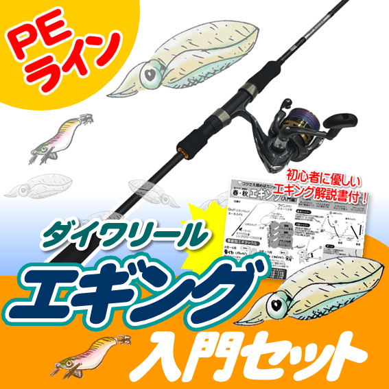 【送料無料】エギング入門セット　ロッド・ジョイナスPEライン付き