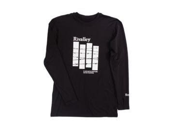 リバレイ(Rivalley) No.5311 RV ウォームロングTシャツ ブラック×ホワイト L