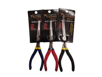 ベイシックジャパン ロングノーズプライヤー 先曲り