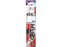 ささめ針(SASAME) AA803 エビ鈎（茶）糸付 4号-0.8号　45ｃｍ付