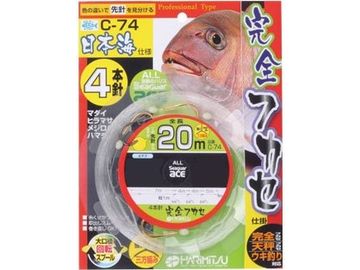 ハリミツ C-74 完全フカセ 4本 20m 7号-5号