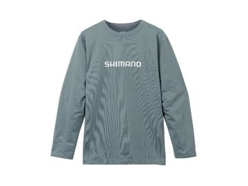 シマノ(SHIMANO) SH-022W ドライロゴTシャツ ロングスリーブ ブルーグレー