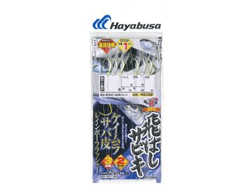 ハヤブサ(Hayabusa) HS358 飛ばしサビキ ケイムラサバ皮レインボーフラッシャー 5号-1.5号
