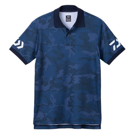 ダイワ(Daiwa) DE-7906 半袖ポロシャツ ネイビーカモ×ホワイト