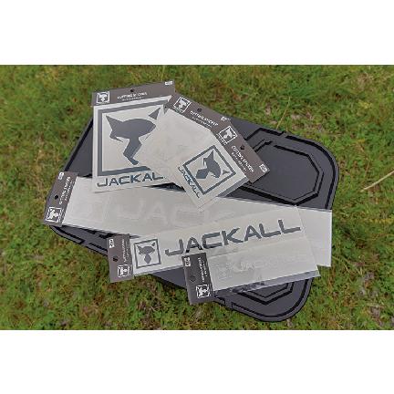 ジャッカル(JACKALL)　JK カッティングステッカー(長方形) Ｍ ホワイト