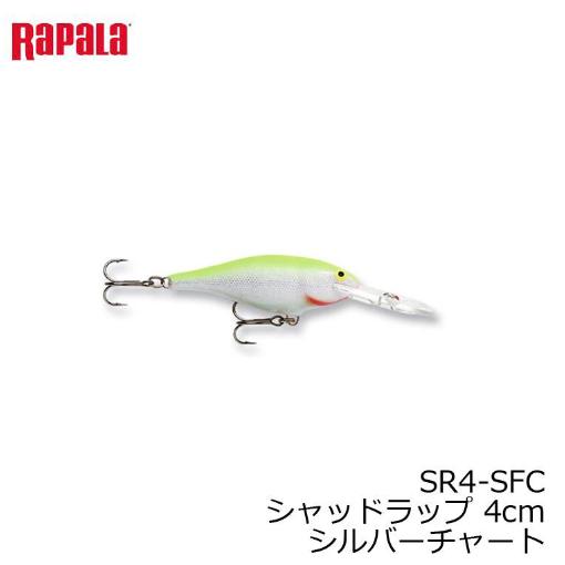 Rapala(ラパラ)SR4-RCW シャッドラップ　シルバーチャート