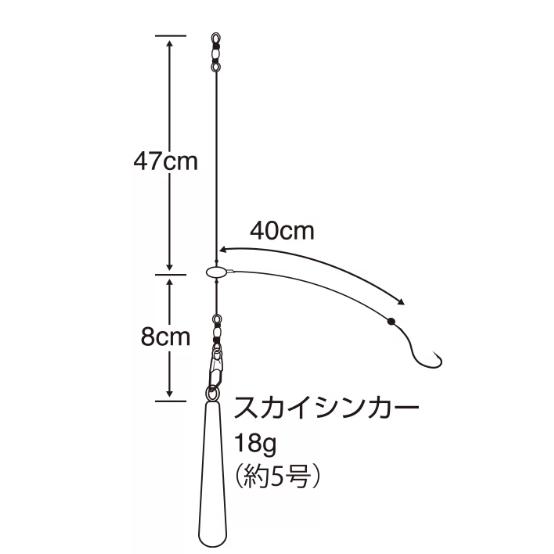 ささめ針(SASAME)　TKS43 特選 ちょい投げキス胴突セット