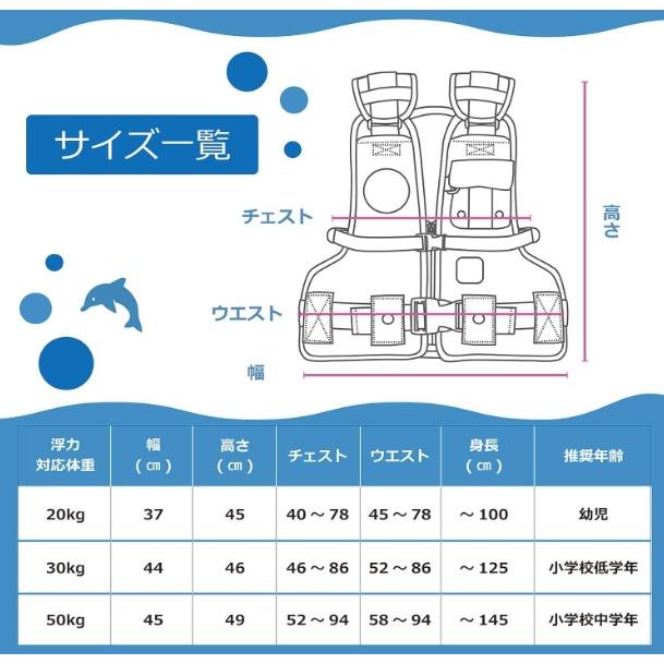 オレンジブルー　WRLV-3151 ライフベストkids30kgPOP