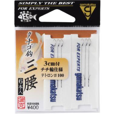 がまかつ(Gamakatsu) 11956 テトロン糸付　タナゴ鈎 三腰