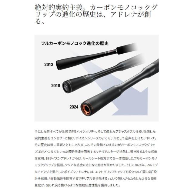 シマノ(SHIMANO) 24ポイズンアドレナ 168M+ フィッシング トライ