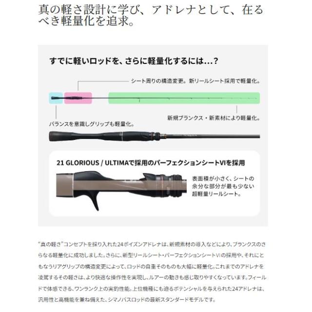 シマノ(SHIMANO) 24ポイズンアドレナ 168M+