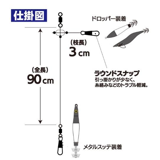 SR434 イカメタルリーダー 超ショートハリス　 2セット