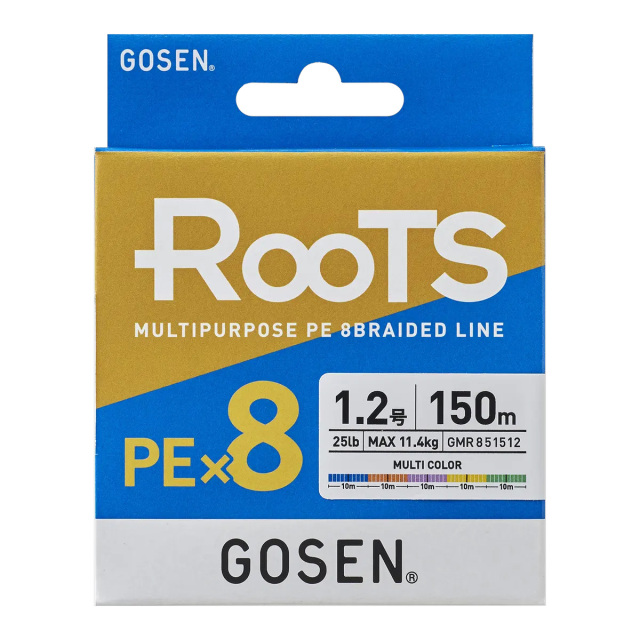ゴーセン（GOSEN） ROOTS PEX8 300m　マルチカラー