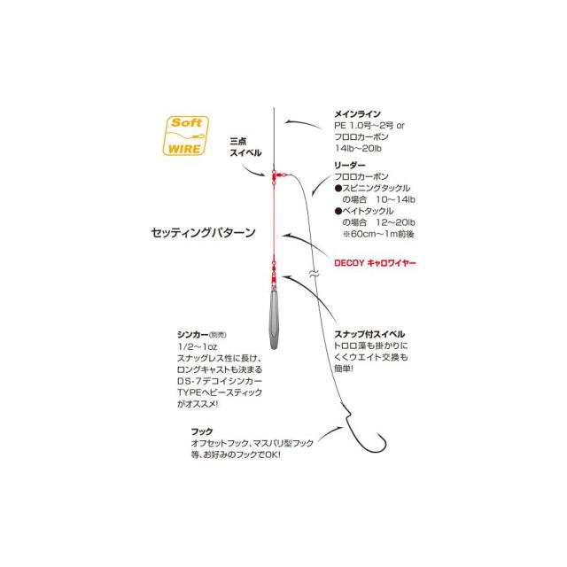 カツイチ(KATSUICHI) デコイキャロワイヤー WL-06
