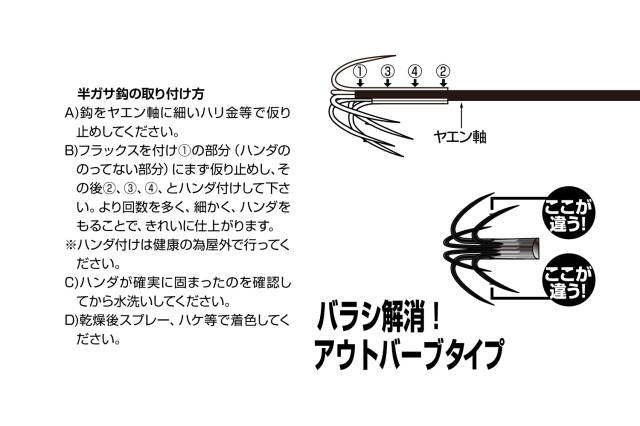 カツイチ(KATSUICHI) IKAクラ YC-23 半ガサヤエン鈎No.3